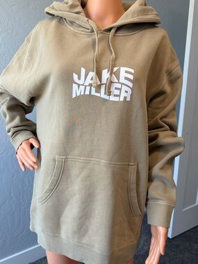 Olive Green Logo Hoodie Sweatshirt